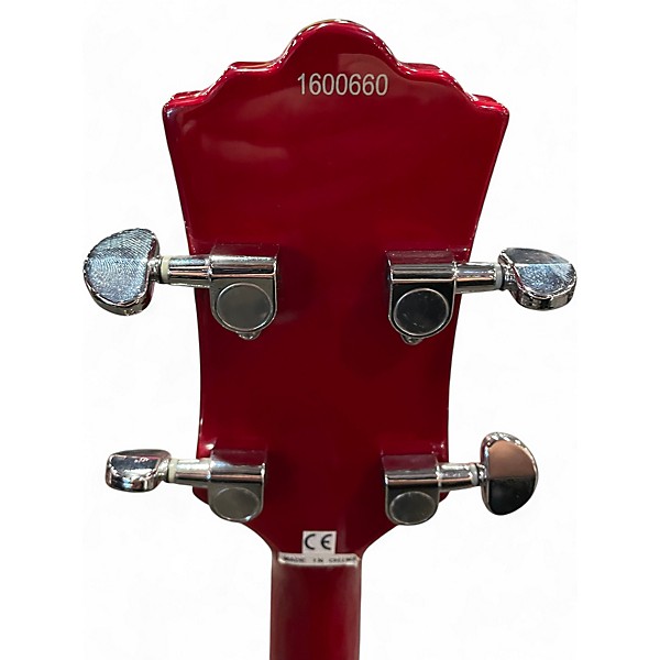 Used Eastwood Classic Tenor Left Handed Candy Red Burst Hollow Body Electric Guitar