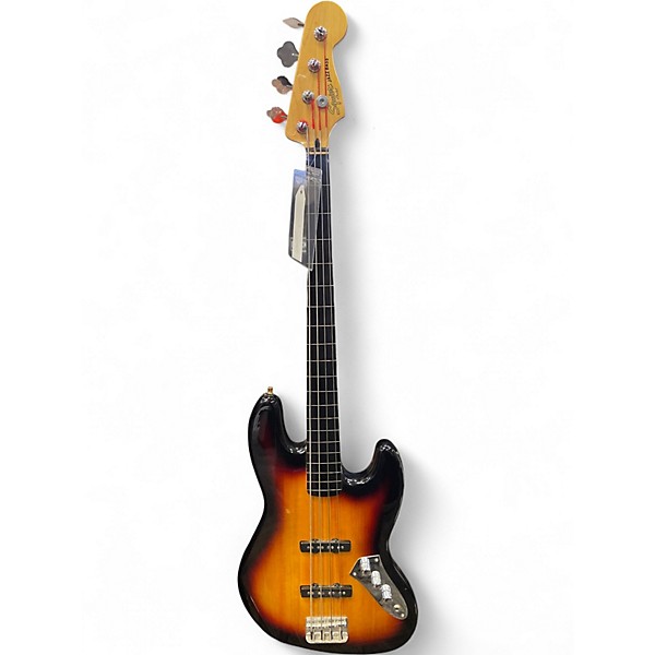 Used Squier Vintage Modified Fretless Jazz Bass 3 Color Sunburst Electric Bass Guitar