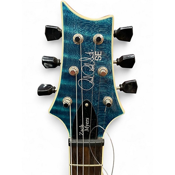 Used PRS Zach Myers Signature SE Sapphire Blue Trans Solid Body Electric Guitar