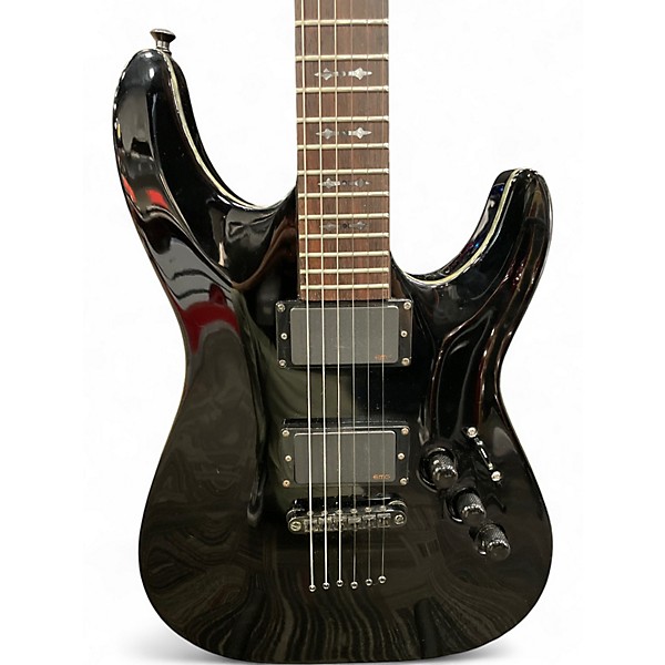 Used Schecter Guitar Research Hellraiser C1 Black Solid Body Electric Guitar