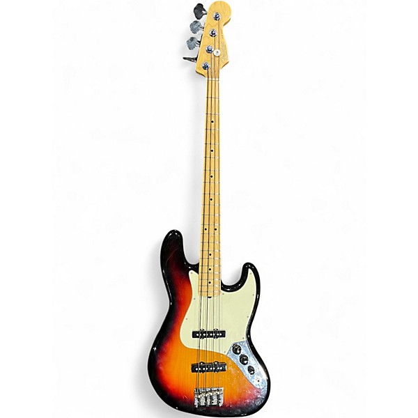 Used Fender American Professional Jazz Bass 3 Color Sunburst Electric Bass Guitar