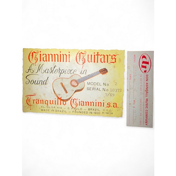 Used Giannini Tranquillo Natural Classical Acoustic Guitar