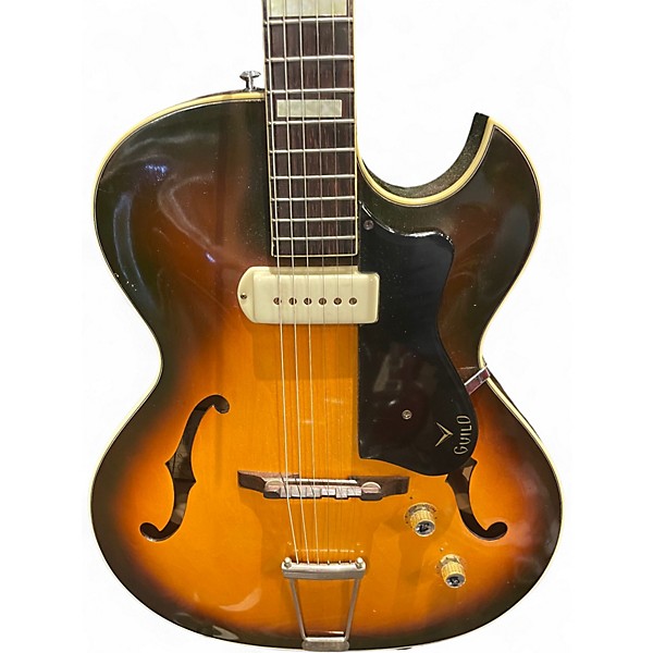 Used 1960s Guild T100 Sunburst Hollow Body Electric Guitar