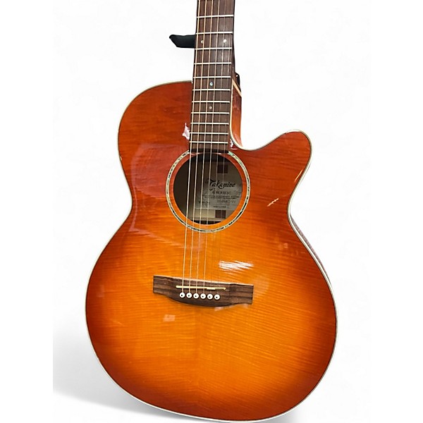 Used Takamine EG444C Orange Acoustic Electric Guitar