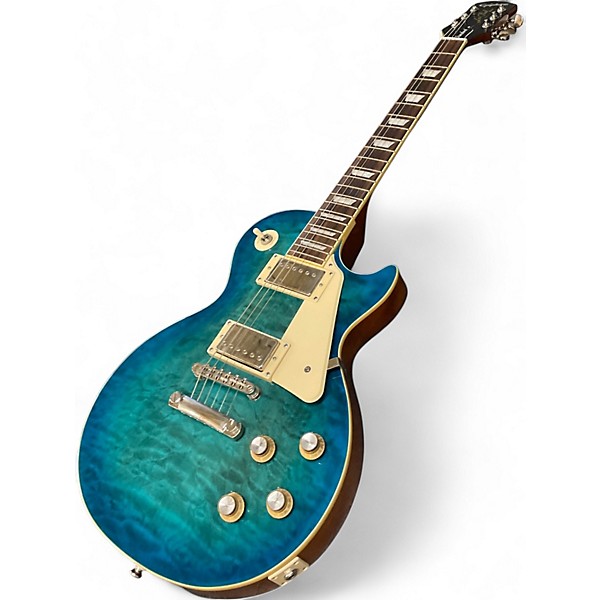 Used Epiphone Les Paul Standard '60s Quilt Guitar Center-Exclusive Ocean Blue Solid Body Electric Guitar