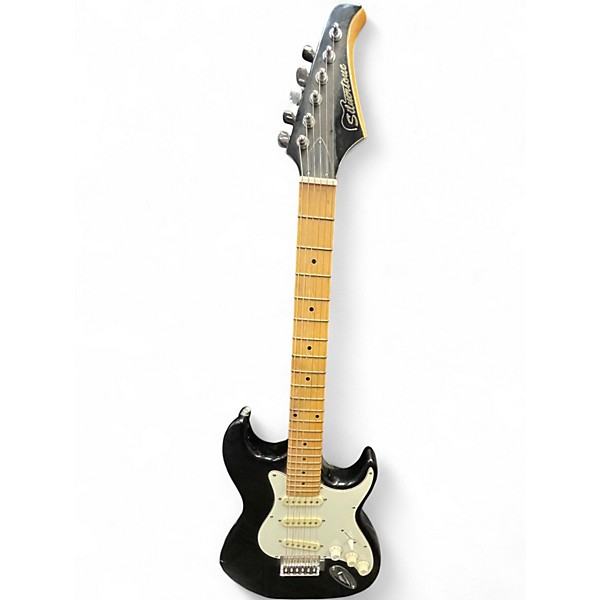 Used Silvertone SS-11 Black Solid Body Electric Guitar