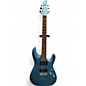 Used Schecter Guitar Research C-6 DELUXE Blue Solid Body Electric Guitar thumbnail