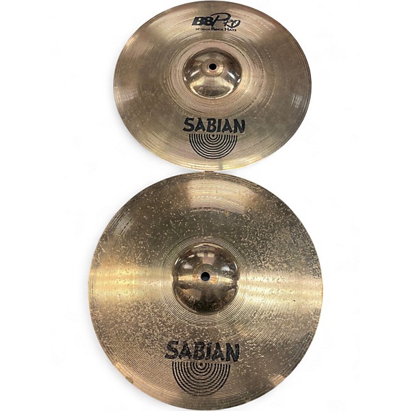 Used SABIAN 14in b8 pro rock hats Cymbal