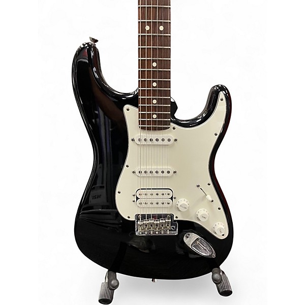 Used Fender American Standard Stratocaster HSS Black Solid Body Electric Guitar
