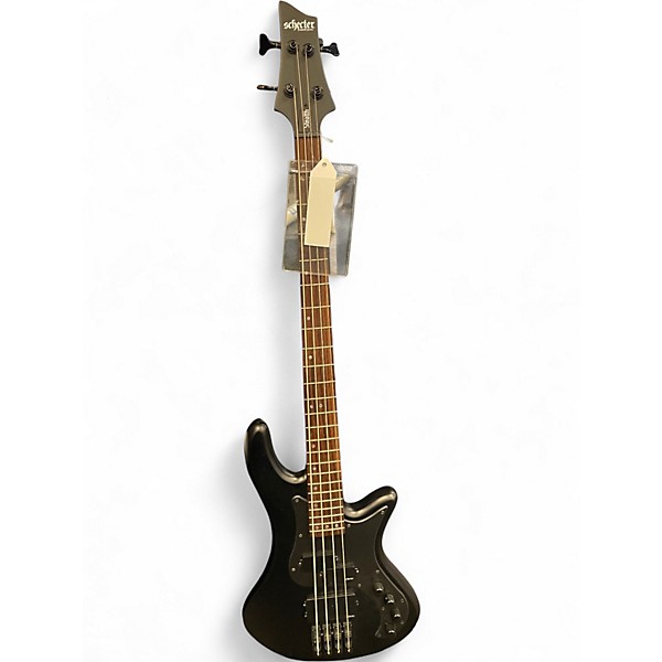 Used Schecter Guitar Research Stiletto Stealth-4 Black Electric Bass Guitar