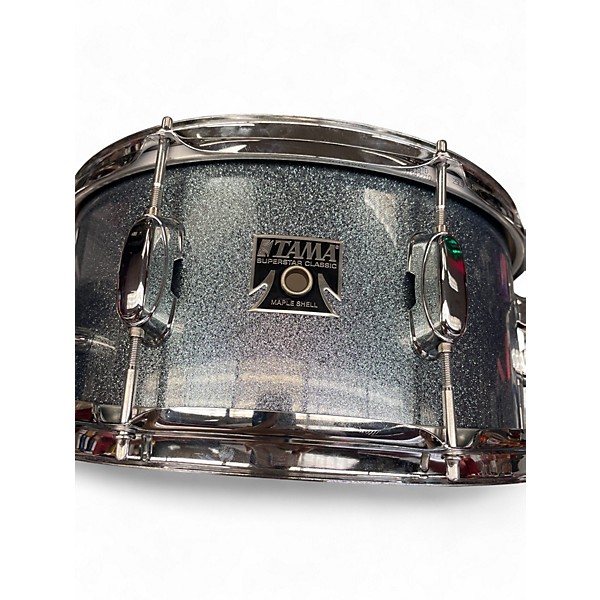 Used TAMA 14X6.5 Superstar Snare Silver Sparkle Drum