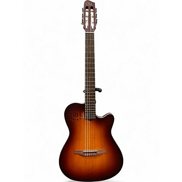 Used Godin Multiac Encore Nylon Sunburst Classical Acoustic Electric Guitar