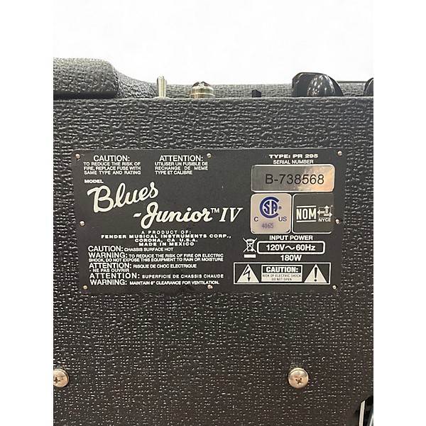Used Fender Blues Junior IV 15W 1x12 Tube Guitar Combo Amp