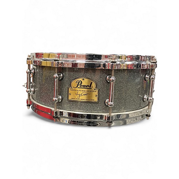 Used Pearl 14X5 VIRGIL DONATI SIGNATURE Metallic Gray Drum