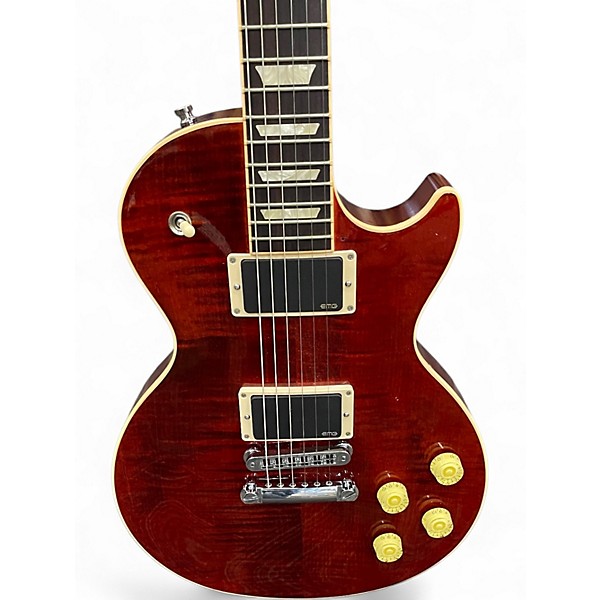 Used 2014 Gibson Les Paul Traditional Pro II Trans Red Solid Body Electric Guitar