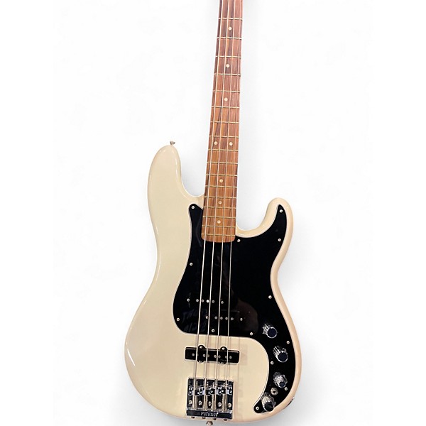Used Fender Deluxe Active Precision Bass Special Olympic White Electric Bass Guitar