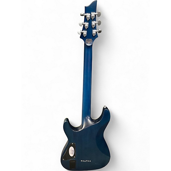 Used 2023 Schecter Guitar Research C1 Platinum Trans Blue Solid Body Electric Guitar