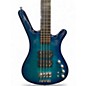 Used Warwick Corvette Double Buck 4 String Ocean Blue Burst Electric Bass Guitar