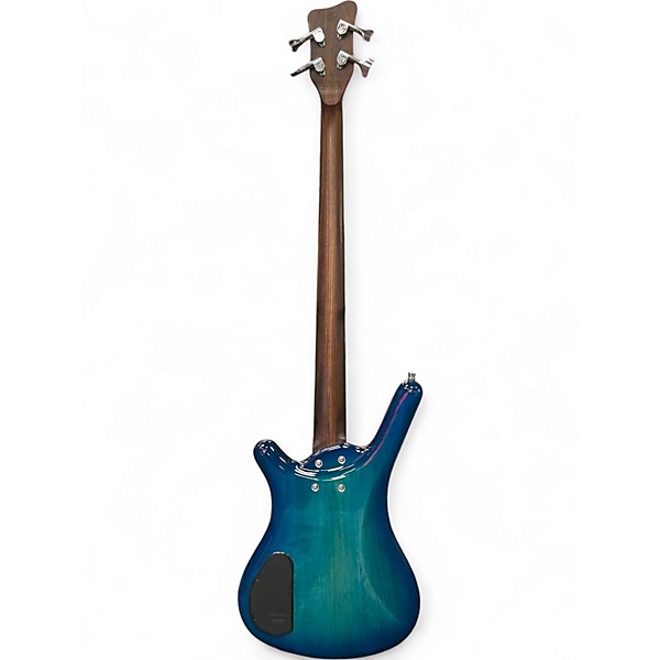 Used Warwick Corvette Double Buck 4 String Ocean Blue Burst Electric Bass Guitar