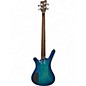 Used Warwick Corvette Double Buck 4 String Ocean Blue Burst Electric Bass Guitar