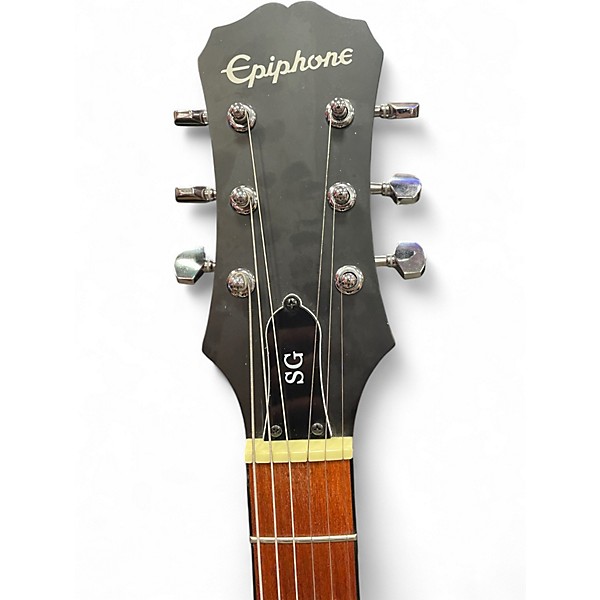 Used Epiphone SG Crimson Red Trans Solid Body Electric Guitar