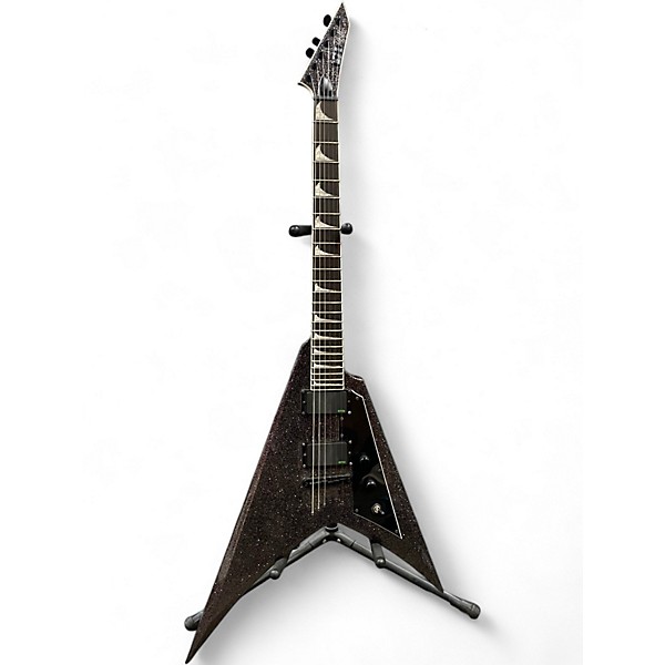 Used 2023 ESP LTD KH-V Kirk Hammet Signature Black Pearl Solid Body Electric Guitar