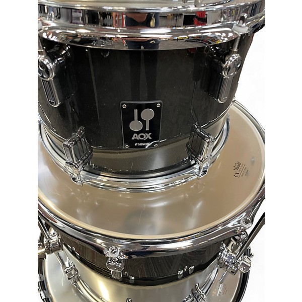Used Sonar 5 Piece AQX Black Drum Kit