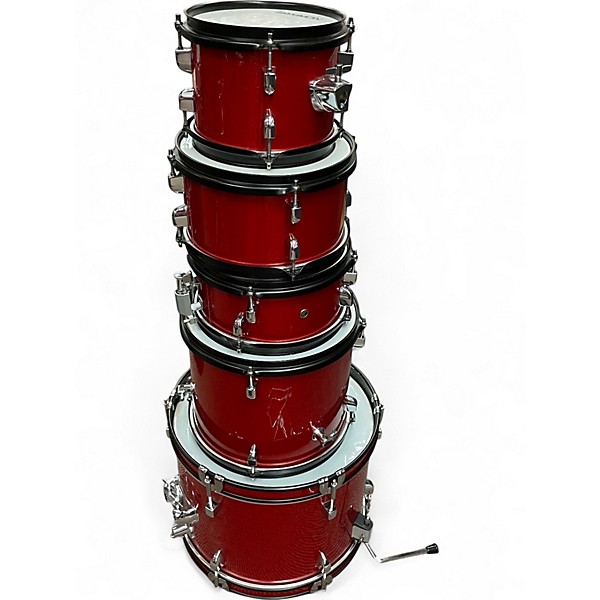 Used Gammon Percussion 5 Piece 5-PIECE JUNIOR SHELL PACK Satin Red Drum Kit