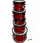 Used Gammon Percussion 5 Piece 5-PIECE JUNIOR SHELL PACK Satin Red Drum Kit
