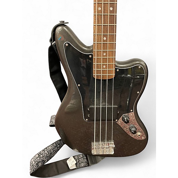 Used Squier Jaguar Bass Gray Electric Bass Guitar