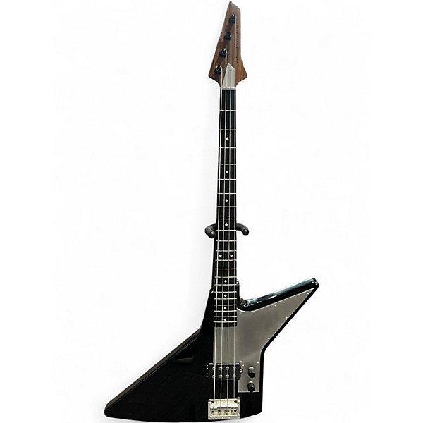Used Artesian Bass Works 4 String Black Electric Bass Guitar