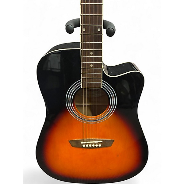 Used Washburn WA90CE Sunburst Acoustic Electric Guitar