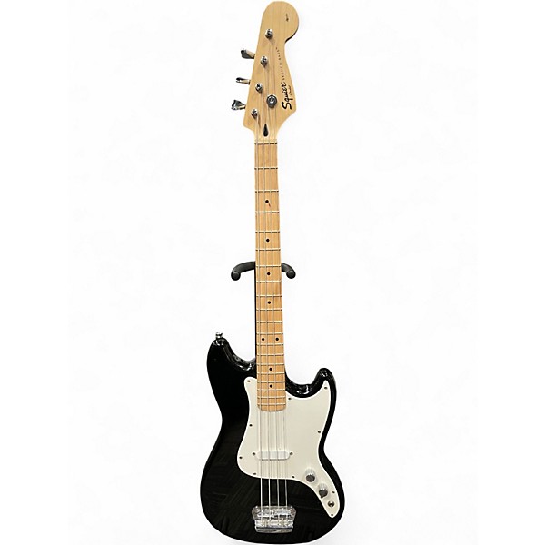 Used Squier Bronco Black Electric Bass Guitar