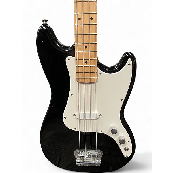 Used Squier Bronco Black Electric Bass Guitar