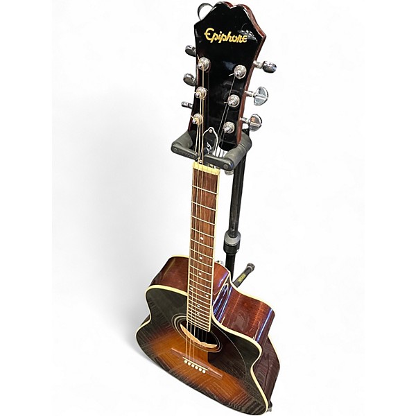 Used Epiphone AJ220SCE 3 Color Sunburst Acoustic Electric Guitar