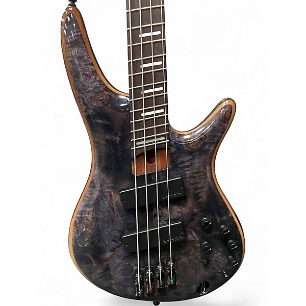 Used Ibanez SRMS800 Trans Gray Electric Bass Guitar