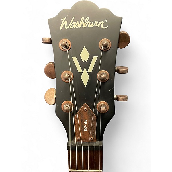 Used Washburn WI-64 Black Solid Body Electric Guitar