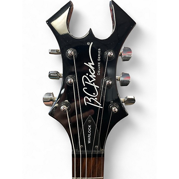 Used B.C. Rich Deluxe Series Warlock Black Solid Body Electric Guitar