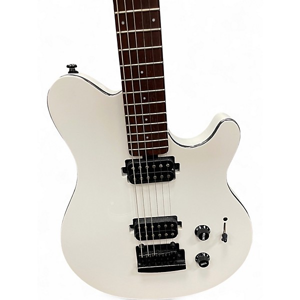 Used Sterling by Music Man Sub AX3 Axis White Solid Body Electric Guitar