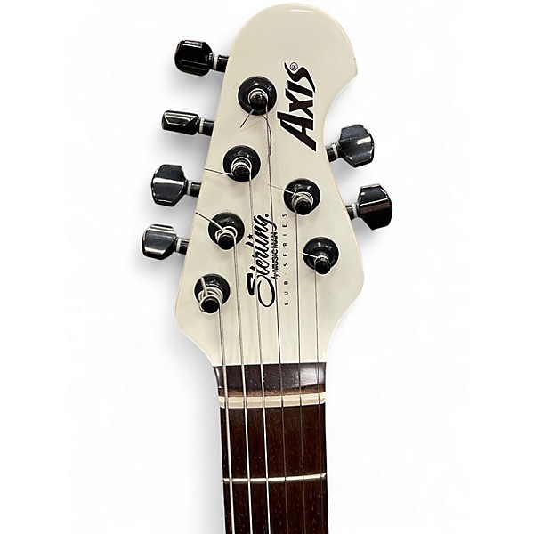 Used Sterling by Music Man Sub AX3 Axis White Solid Body Electric Guitar