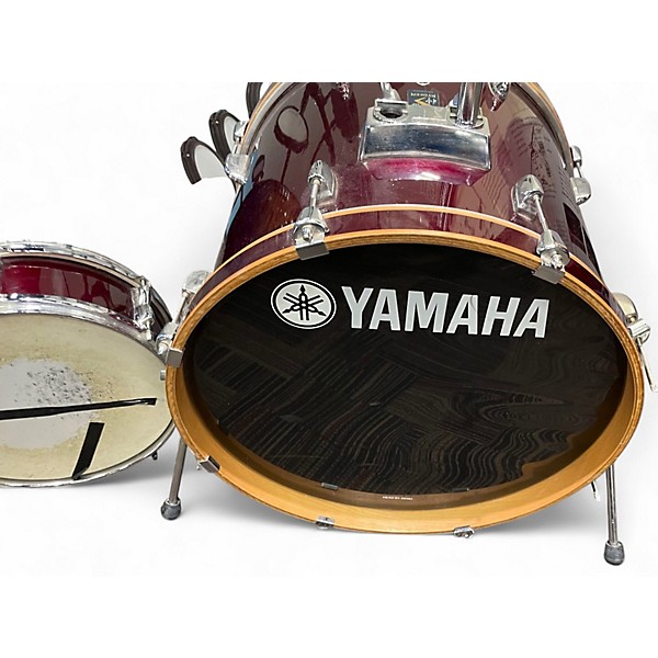 Used Yamaha 4 Piece Rydeen 4 Piece Candy Apple Red Drum Kit
