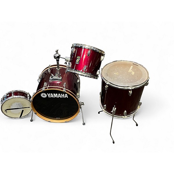 Used Yamaha 4 Piece Rydeen 4 Piece Candy Apple Red Drum Kit