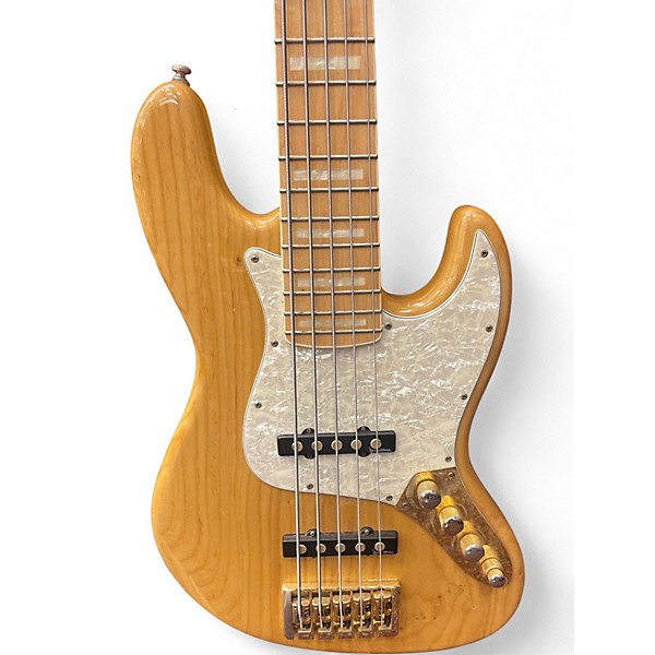 Used Bass Mods MF5 Natural Electric Bass Guitar