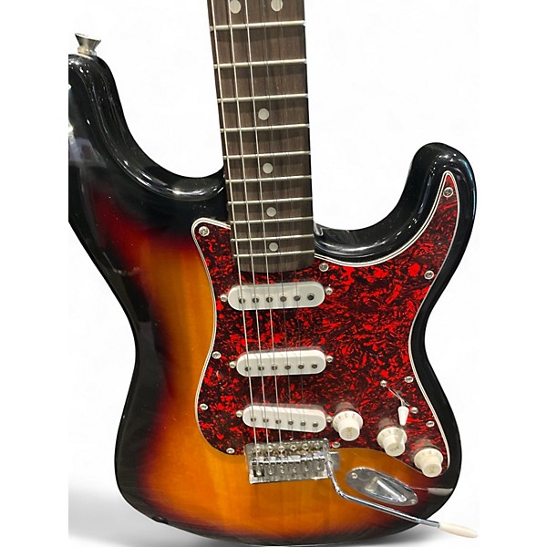 Used Squier Standard Stratocaster 3 Color Sunburst Solid Body Electric Guitar