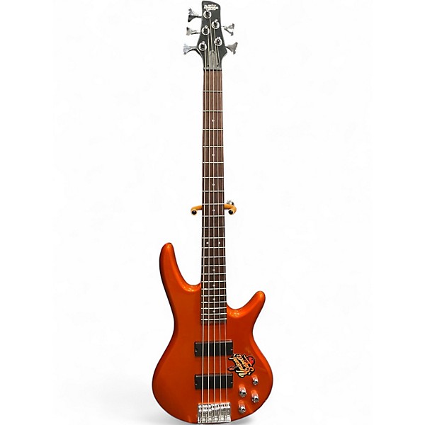 Used Ibanez GSR205 5 String Metallic Orange Electric Bass Guitar