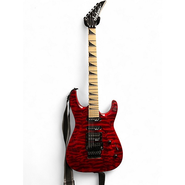 Used Jackson JS34Q Trans Red Solid Body Electric Guitar