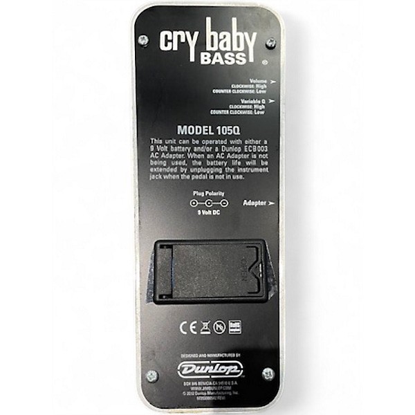 Used Dunlop 105Q Cry Baby Bass Wah Bass Effect Pedal