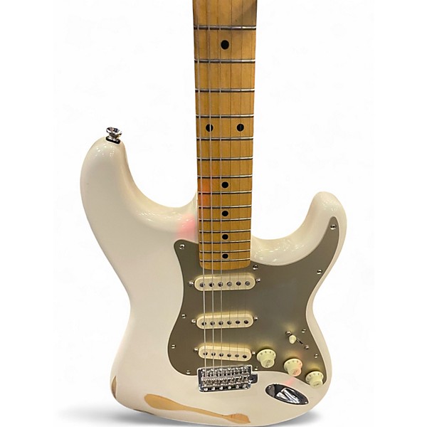 Used Fender JV Modified 60s Stratocaster Olympic White Solid Body Electric Guitar