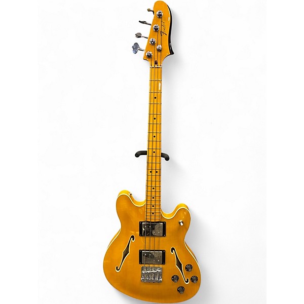 Used Fender Starcaster Electric Bass Natural Electric Bass Guitar