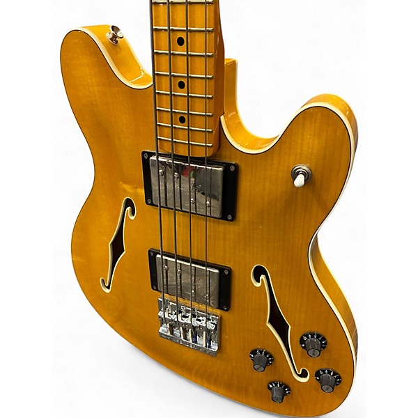 Used Fender Starcaster Electric Bass Natural Electric Bass Guitar